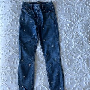 Abercrombie high rise flower jeans